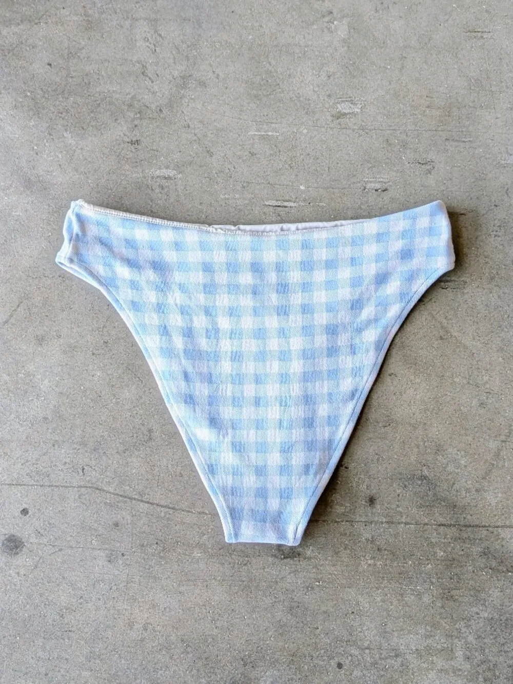 Frankies Bikinis Jenna High Waist Bikini Bottom in Bluebell large BOTTOM ONLY